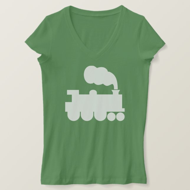 Steam Train Symbol - White T-Shirt (Design Front)