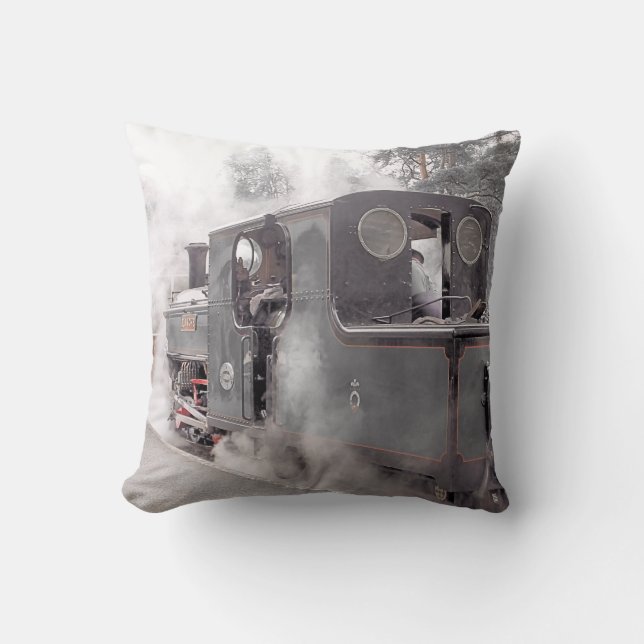 STEAM TRAIN THROW PILLOW (Front)