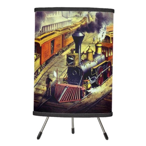 Steam Train Tripod Lamp