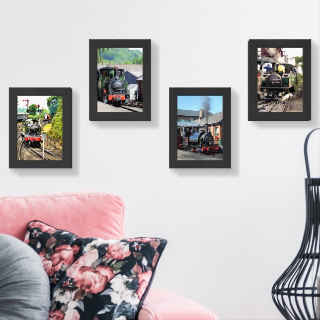STEAM TRAIN WALL ART SETS (Livingroom)