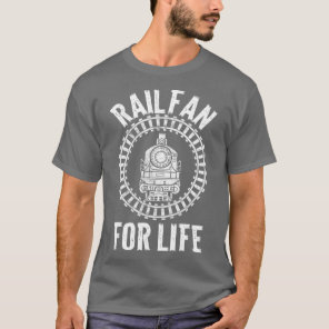 Steam Train Watching Locomotive Railfan Model T-Shirt