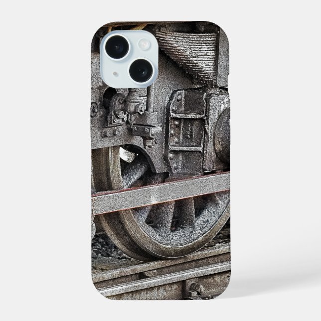 STEAM TRAIN WHEELS   iPhone 15 CASE (Back)