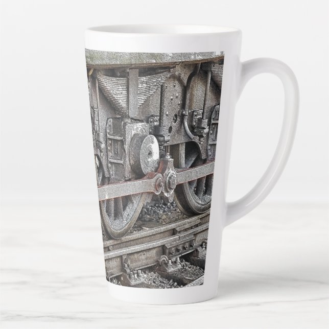 STEAM TRAIN WHEELS   LATTE MUG (Right)