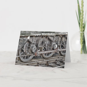 STEAM TRAIN WHEELS  NOTE CARD
