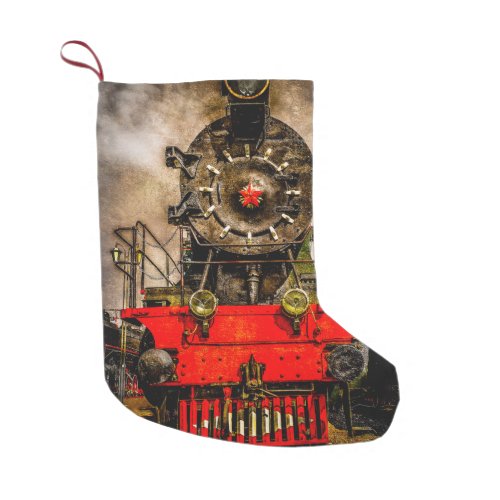 Steam Train _ Wheels of Iron Steampunk Small Christmas Stocking
