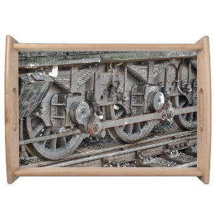 STEAM TRAIN WHEELS SERVING TRAY