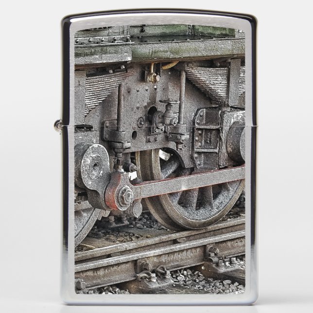 STEAM TRAIN WHEELS  ZIPPO LIGHTER (Front)