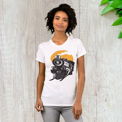 Steam Train Womens T_Shirt