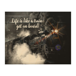 Steam Train Wood Wall Art