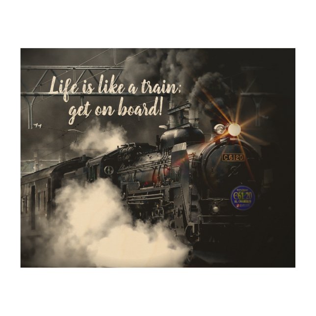 Steam Train Wood Wall Art (Front)