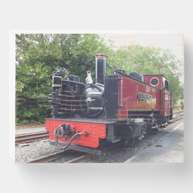 STEAM TRAIN  WOODEN BOX SIGN (Front Horizontal)