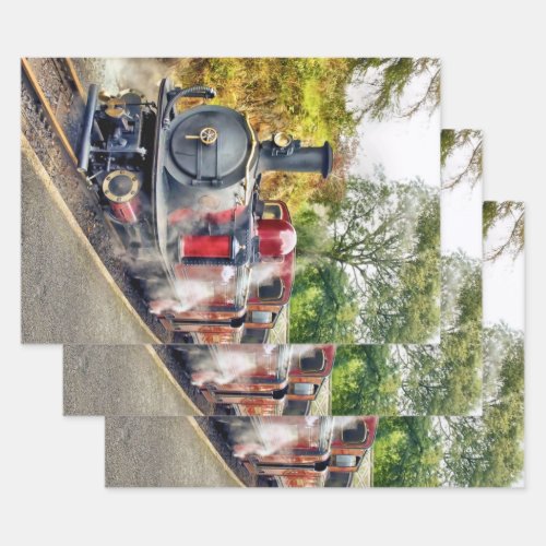 STEAM TRAIN WRAPPING PAPER SHEETS