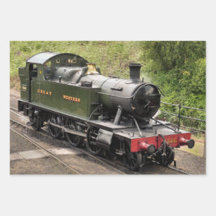 STEAM TRAIN WRAPPING PAPER SHEETS