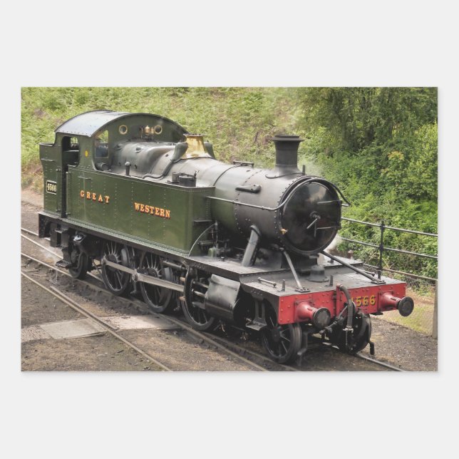 STEAM TRAIN WRAPPING PAPER SHEETS (Front)
