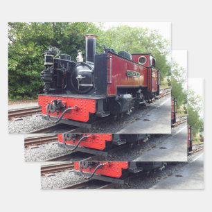 STEAM TRAIN   WRAPPING PAPER SHEETS