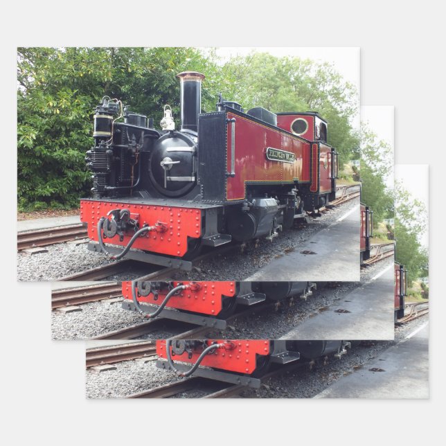 STEAM TRAIN   WRAPPING PAPER SHEETS (Set)