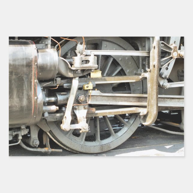 STEAM TRAIN WRAPPING PAPER SHEETS (Front)