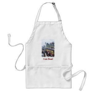 STEAM TRAINS ADULT APRON