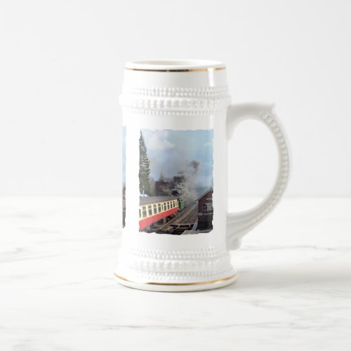 STEAM TRAINS BEER STEIN