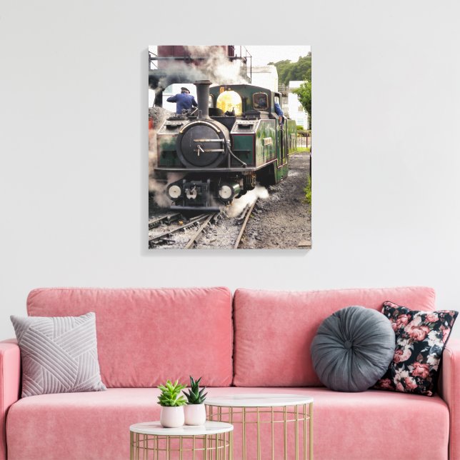 STEAM TRAINS CANVAS PRINT (Insitu(LivingRoom))
