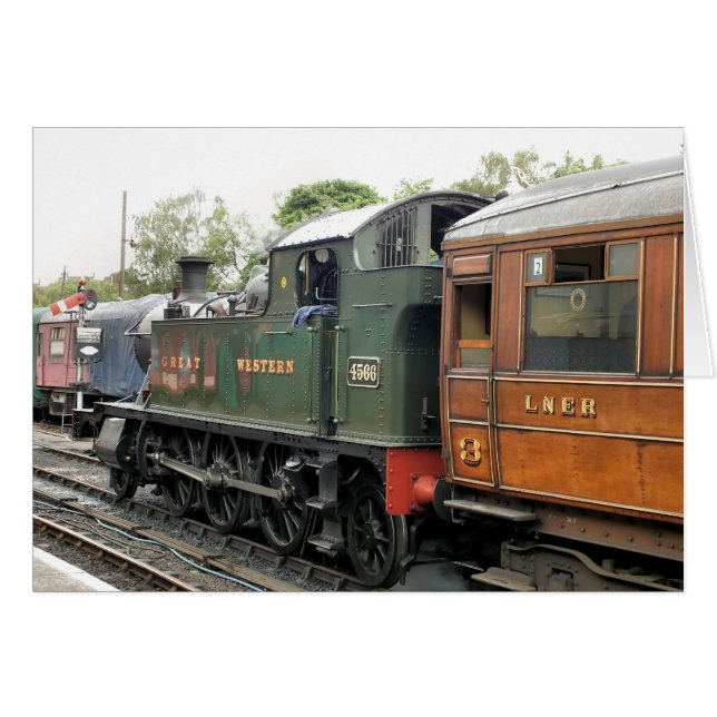 STEAM TRAINS card (Front Horizontal)