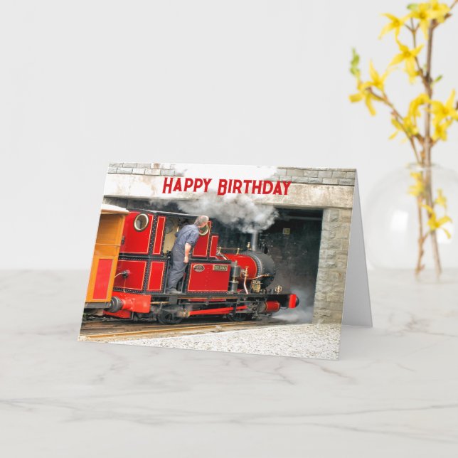 STEAM TRAINS CARD (Yellow Flower)