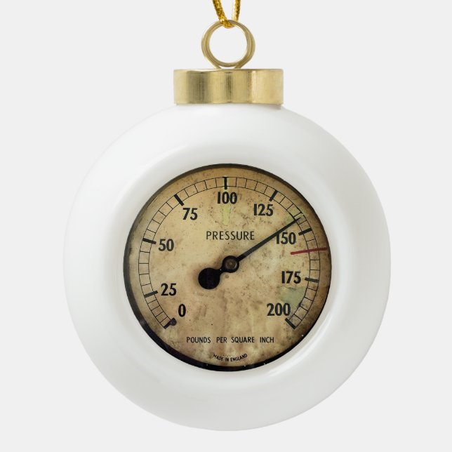 STEAM TRAINS CERAMIC BALL CHRISTMAS ORNAMENT (Front)