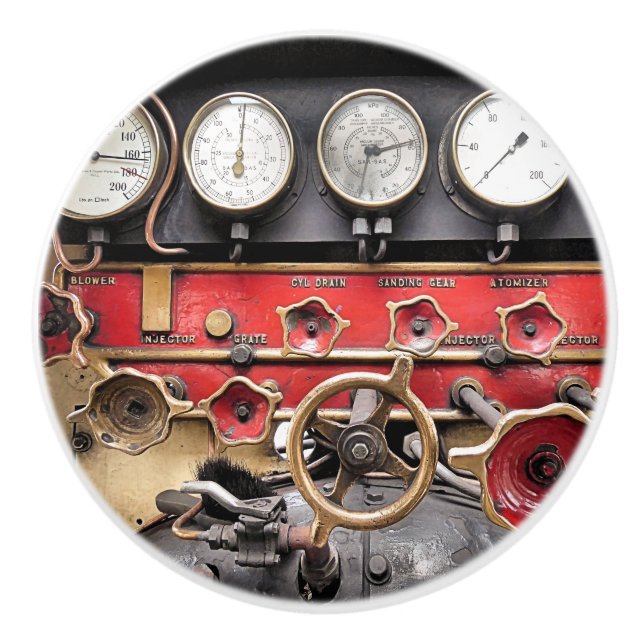 STEAM TRAINS CERAMIC KNOB (Front)