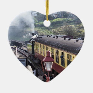 STEAM TRAINS CERAMIC ORNAMENT