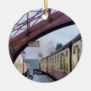 STEAM TRAINS CERAMIC ORNAMENT