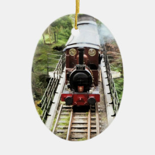 STEAM TRAINS CERAMIC ORNAMENT