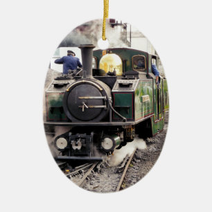 STEAM TRAINS CERAMIC ORNAMENT