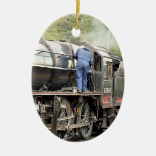 STEAM TRAINS CERAMIC ORNAMENT