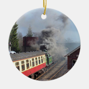 STEAM TRAINS CERAMIC ORNAMENT