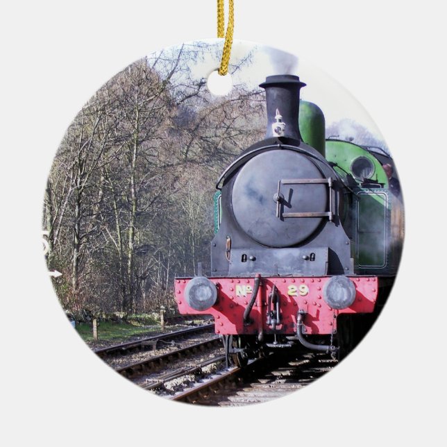 STEAM TRAINS CERAMIC ORNAMENT (Front)