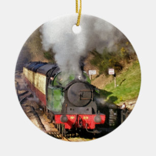 STEAM TRAINS CERAMIC ORNAMENT