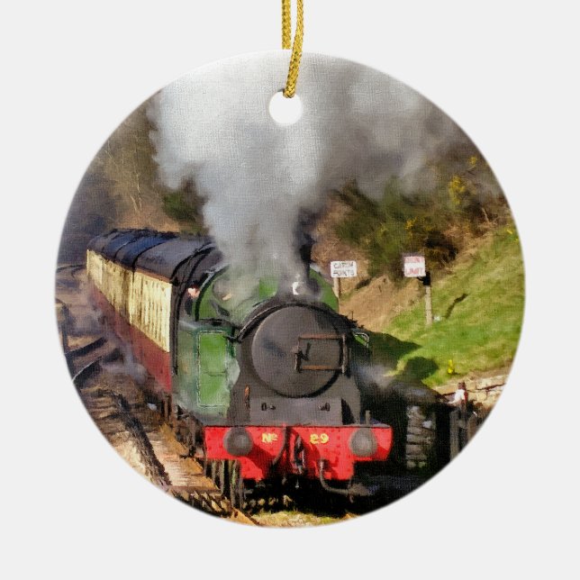 STEAM TRAINS CERAMIC ORNAMENT (Front)