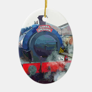 STEAM TRAINS CERAMIC ORNAMENT