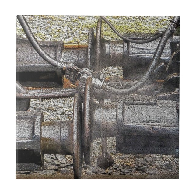 STEAM TRAINS CERAMIC TILE (Front)