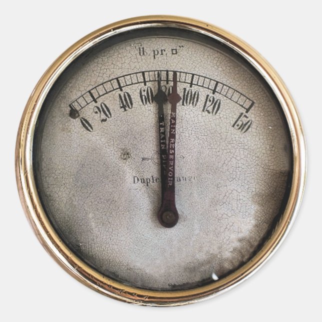 STEAM TRAINS CLASSIC ROUND STICKER (Front)