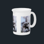 STEAM TRAINS DRINK PITCHER<br><div class="desc">A nostalgic and historical look at steam trains in the beautiful county of Yorkshire England UK. Vivid reds and creams of the coaches and contrasting green of the engine all brought to life with Zazzle's superb printing. Gifts for all steam train enthusiasts.</div>