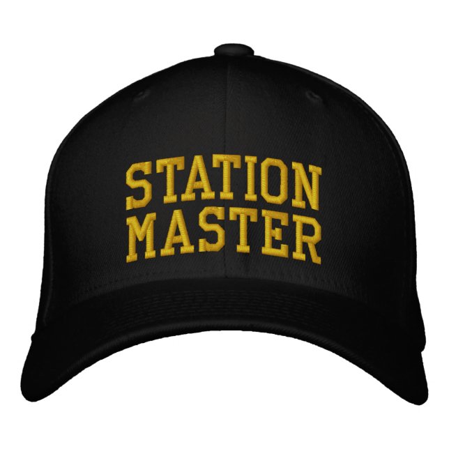 STEAM TRAINS EMBROIDERED BASEBALL CAP (Front)