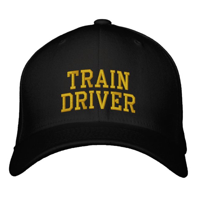 STEAM TRAINS EMBROIDERED BASEBALL CAP (Front)