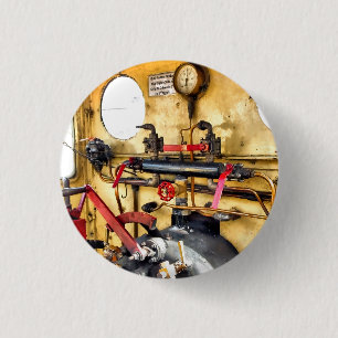 STEAM TRAINS   FOOTPLATE   BUTTON
