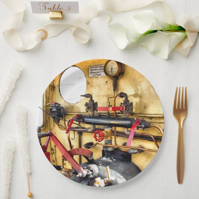 STEAM TRAINS   FOOTPLATE  PAPER PLATES (Wedding)