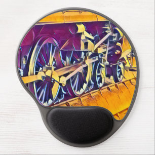 STEAM TRAINS GEL MOUSE PAD