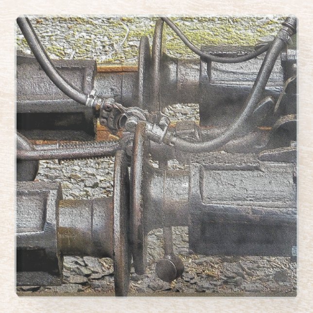 STEAM TRAINS GLASS COASTER (Front)