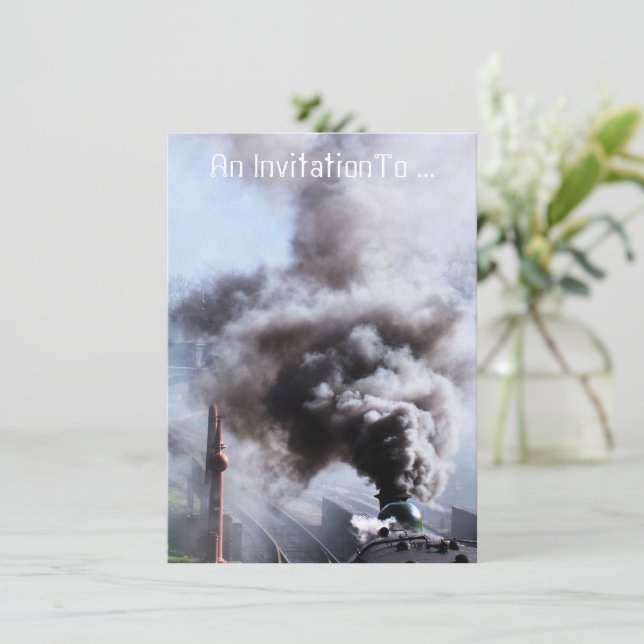 STEAM TRAINS INVITATION (Standing Front)