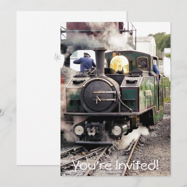 STEAM TRAINS INVITATION (Front/Back)