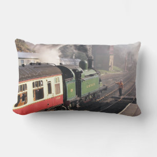 STEAM TRAINS LUMBAR PILLOW